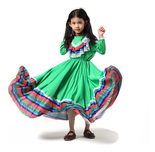 Cafele Vestido Tradicional Mexicano Para Niñas Vestido De Pr