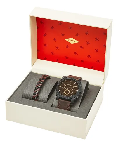Set De Relojes Fossil Machine Fs5251set De Acero Inoxidable