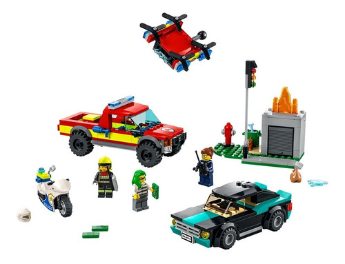 Lego City 60319 Fire Rescue & Police Chase - Original