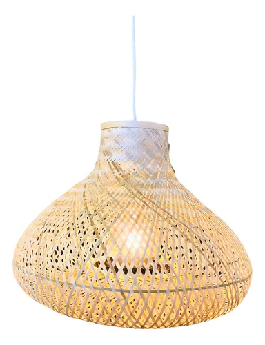 Pendente Fatu Fibra De Bambu 40cm Gmh