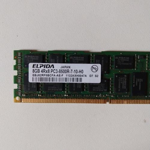 Imagem 4 de 6 de Memória Servidor Elpida Ddr3 8gb 8500r 533mhz