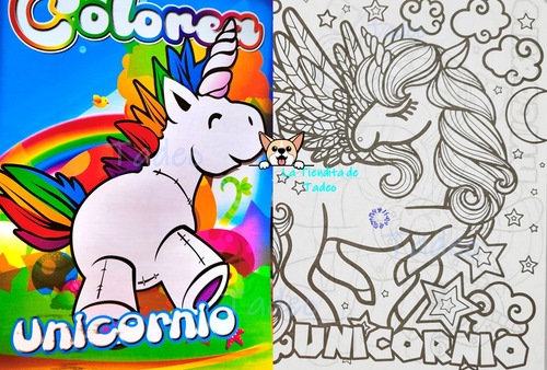 15 Libros Para Colorear Unicornio, 16 Paginas Tamaño Carta