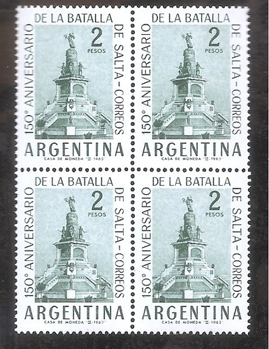 Argentina Cuadrito Mt665 Gj1247 1963 Batalla De Salta