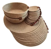 Comprar Set X12 Individual Plato De Sitio Y Posavaso + 2 Panera Yute