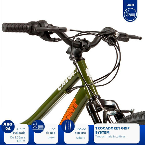 Bicicleta Caloi Max Front - Aro 24 - Freios V-brake-infantil