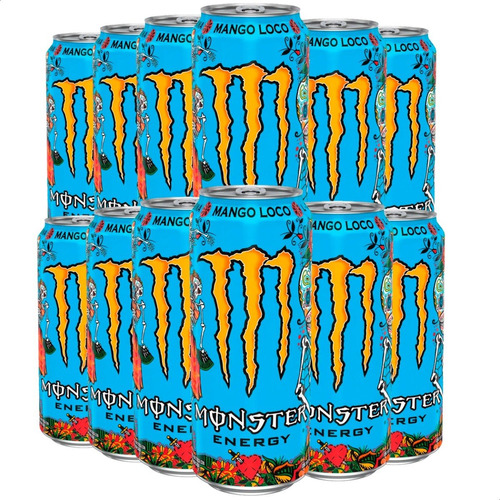 Bebida Energizante Monster Energy Sabor Mango Loco 473ml X12