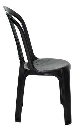 Cadeira De Plástico Bistrô Atlântida Eco 8 Un Tramontina Cor Preto 92013/009