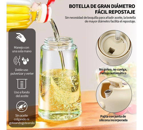 2pzs 2en1 Aceitera De Cocina Y Atomizador De Aceite Cocina