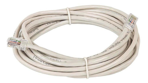 Cable de red Cat5e montado en blanco, 15 metros