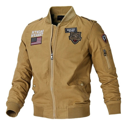 Chaqueta De Algodón De Aviador Americano Para Hombre.