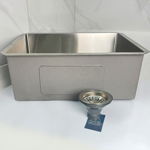 Cuba Inox Gourmet 50x40 Cm Quadrada De Embutir Bancada Pia Cozinha Aço Inox 304 Dona D.cor