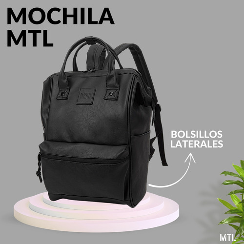 Mochila Boca De Pez Mtl Urbana Bolsillo Antirrobo Color Negro 17 Pulgadas Cuero Pu Resistente Reforzada Gran Capacidad Trabajo Estudio Viajes Seguridad Moderna Cómoda Liviana Duradera Multipropósito