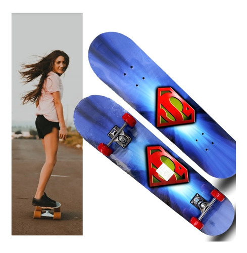 Imagen 5 de 5 de Tabla Patineta Skate Infantil Niños Superheroes
