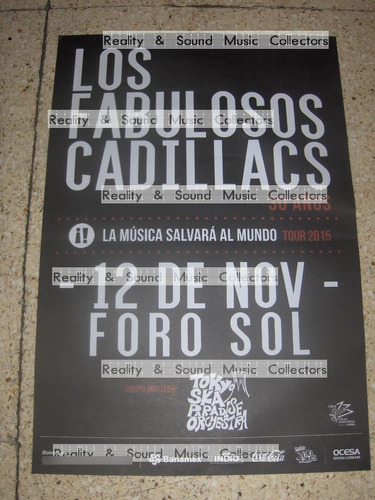 Fabulosos Cadillacs Poster Foro Sol 2015 De Coleccion!!