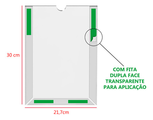 Expositor Moldado A4 Petg Da Acrilzano 30x21cm Kit 10 Unids.