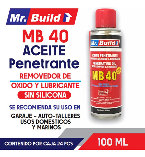 ¡oferta! Aceite Lubricante/penetrante/quita Óxido Mb40