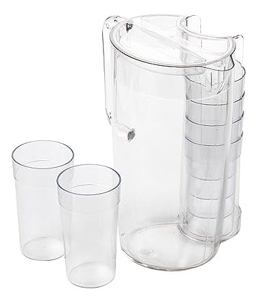 Juego De Jarra Y Taza Mind Reader, 6 Tazas, Jarra Para Bebid