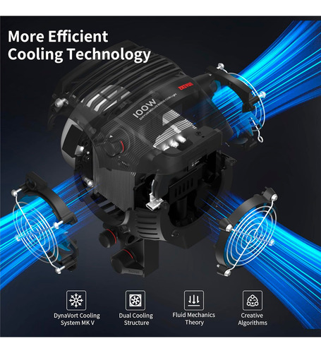 Luz Led Cob Zhiyun Molus B100 100w Montura Bowens 13 Efectos
