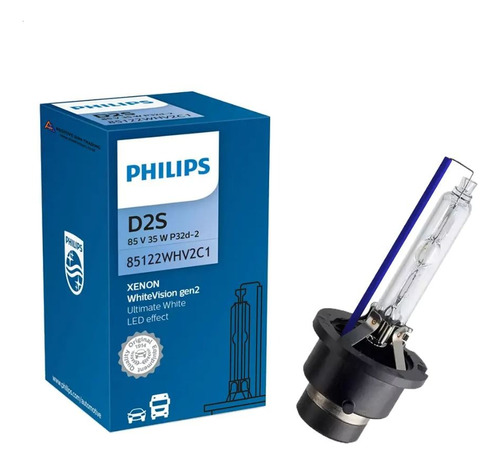 Ampolleta  Xenon Philips D2s Whitevision Gen2 120% Más Luz