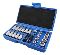 Comprar Juego De 34 Enchufes Torx Juego De Enchufes Triples Cuadrado
