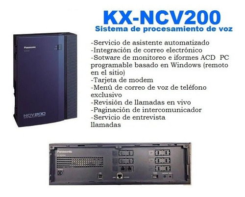 Correo De Voz Ncv200 Panasonic Acd Call Center + Tarjeta 204