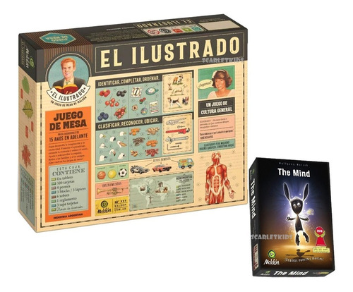 El Ilustrado + The Mind Juego De Mesa Maldon Scarlet Kids