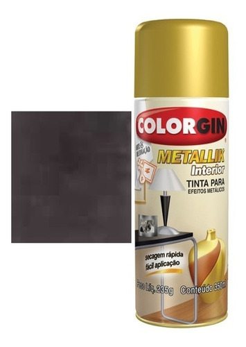 Tinta Spray Metallik Bronze 55 350ml - Colorgin