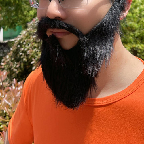 3 Disfraz De Fiesta De Bigote Barba De Franela Divertida
