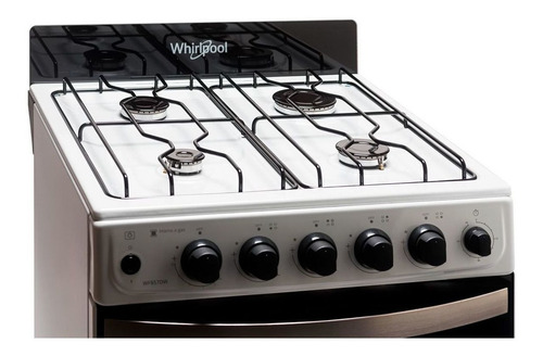 Imagen 6 de 6 de Cocina Whirlpool Wfb57dw Multigas 4 Hornallas Blanca Ahora12