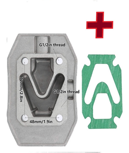  Tapa Y Junta Cilindro Compresor 50 Litro Niwa Gamma 72x48  