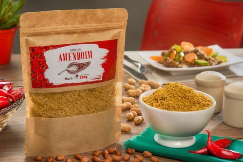 Imagem 3 de 7 de Kit 03 Farofa De Amendoim Low Carb Sabores - 250g