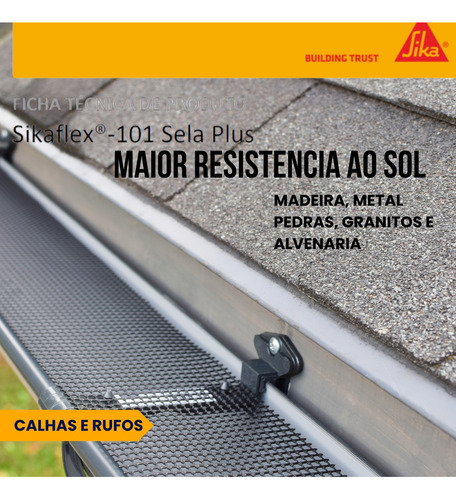 Kit 10 Sachê Sikaflex 101 Sachê Cinza Uso Geral 600ml/ 930g