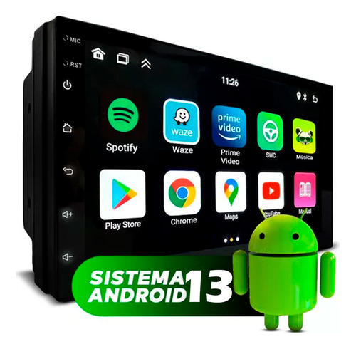 Multimídia Para Creta Com Espelhamento Sem Fio E Android 13