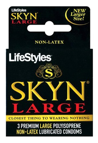 Lifestyles Skyn Grande Sin Latex, 3 Unidades