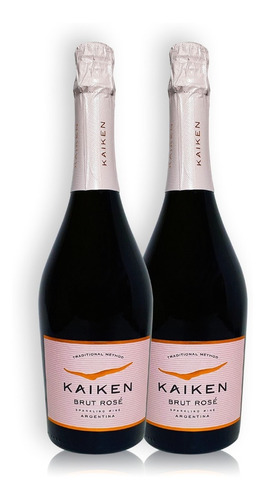 Vino Espumante Kaiken Sparkling Brut Rosé Kit X2u 750ml