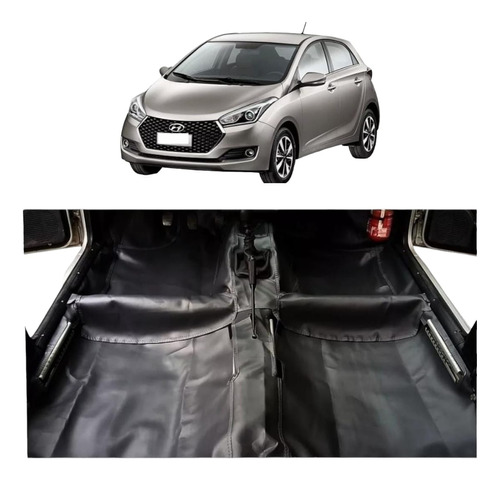 Tapete Carpete Preto Fosco Assoalho Hyundai Hb20 2020/23