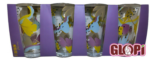 Set 4 Vasos Keep Flowers Vidrio 475 Ml