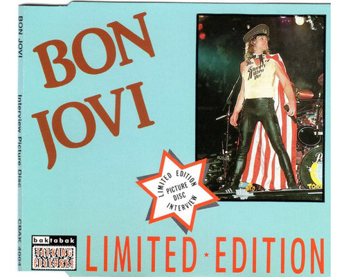 Bon Jovi * Picture Disc Cd Interview Limited Edition Uk 19 