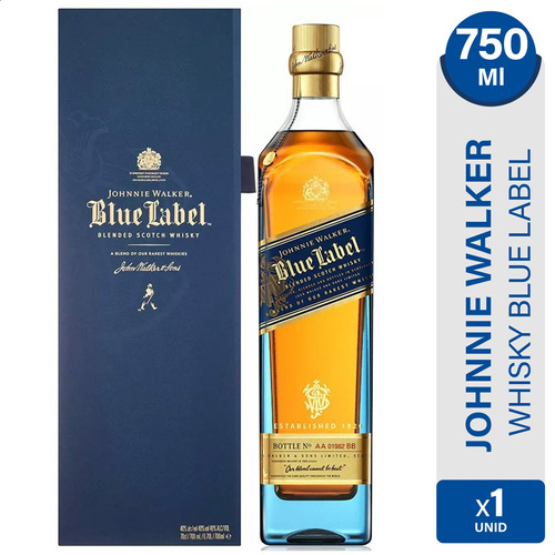 Whisky Johnnie Walker Blue Label Etiqueta Azul - 01mercado