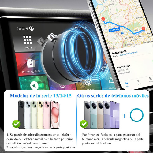 Wohingo Soporte Magnético Universal Para Teléfono Móvil En Coche Soporte Magnetico Celular Soporte Magnetico Auto Soporte Celular Soporte De Celular Base Celular Soporte Para Telefono