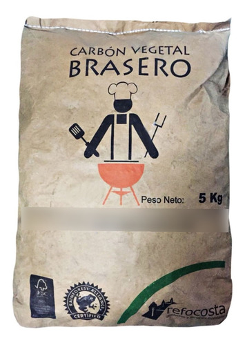 Bolsa De Carbón Vegetal De 5 Kg Brasero