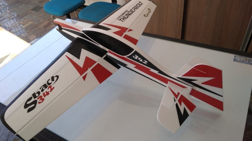 Aeromodelo Elétrico Acrobático Sbach Isopor T5 Perfilado 95cm Horizon Com Linkagem trem de pouso Cor Vermelho