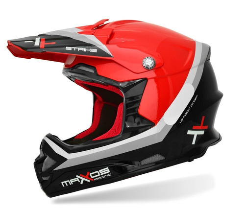 Capacete Mattos Racing Mx Pro Strike Cor Vermelho - 56