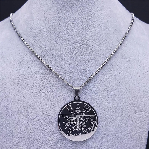 * Taikula Collar Medalla Tetragramaton Pentagrama Dije