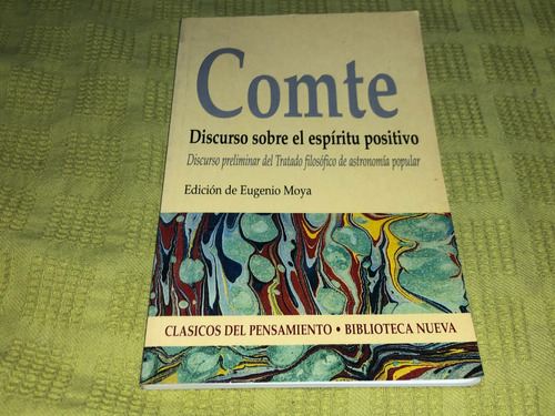 Discurso Sobre El Espíritu Positivo- Comte- Biblioteca Nueva