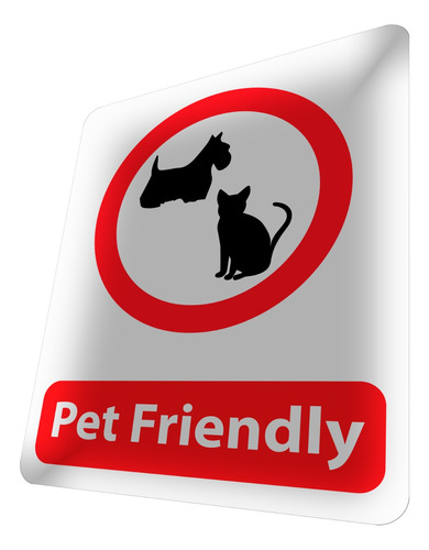 Letrero Pet Friendly Amigable Con Las Mascotas Bienvenidas