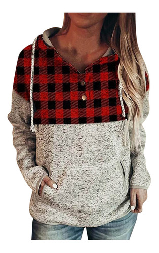 Tops De Mujer Estampados A Cuadros Sueltos De Manga Larga Ho Tops De Mujer Estampados A Cuadros Sueltos De Manga Larga Ho
