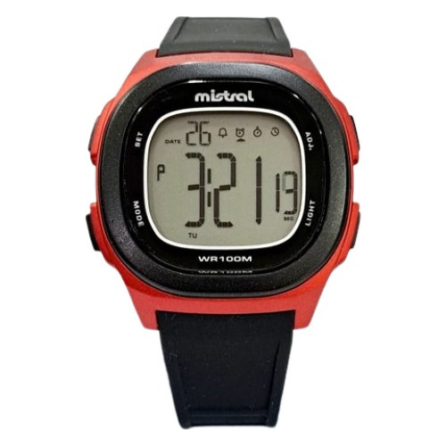 Reloj Mistral Gdm-009 Cronómetro Timer Alarma Fecha 100m Wr 