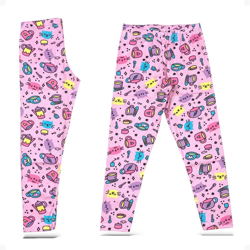 Imagem 10 de 10 de Kit 3 Calça Infantil Legging Juvenil Menina Estampada