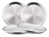 Comprar W 4pzs Platos De Acero Inoxidable Platos De Metal Para